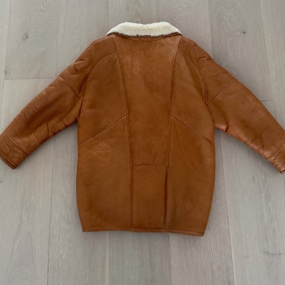Vintage Leather Shearling Jacket - Picture 7 of 16